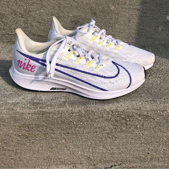 Nike Sneakers WMNS Air Zoom Pegasus 36 White Psychic Purple 7.5 - Picture 5 of 16